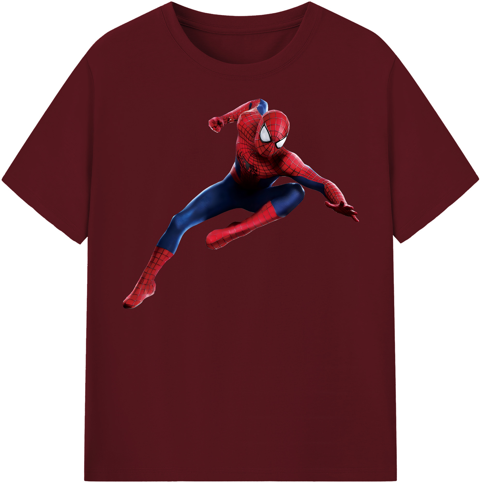 （画像用） Spider Man スパイダーマン 綿100％半袖Tシャツ（フロントプリント）